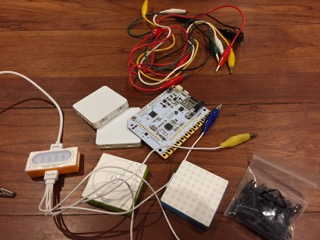 Figure 6. Makeblock Neuron Inventor kit with programmable electronics and a touchboard