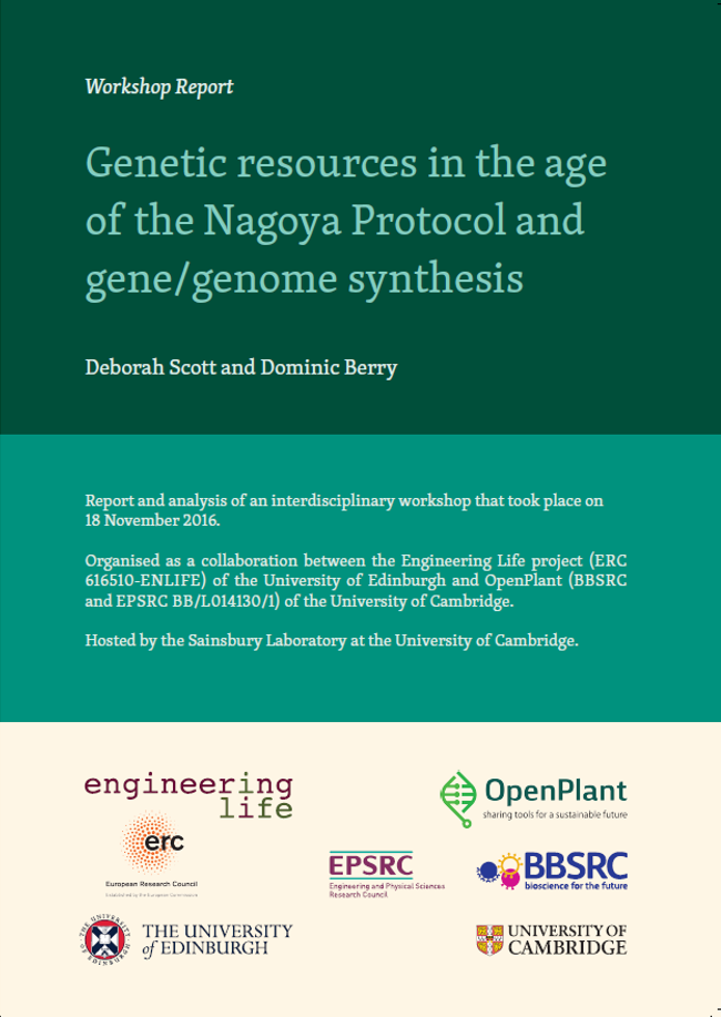 Genetic resources in the age of the Nagoya Protocol and gene/genome synthesis 