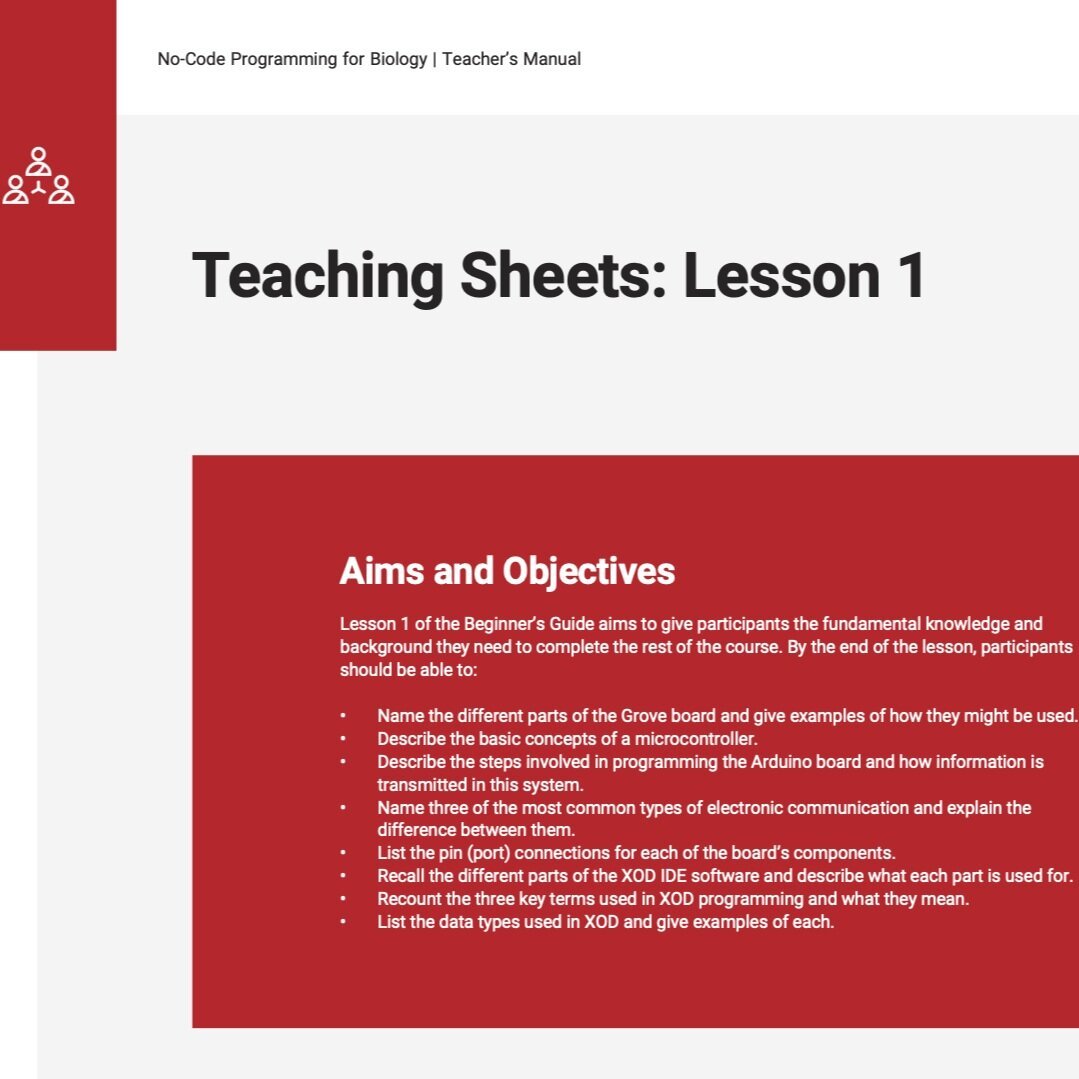 Teaching Sheets (Draft)